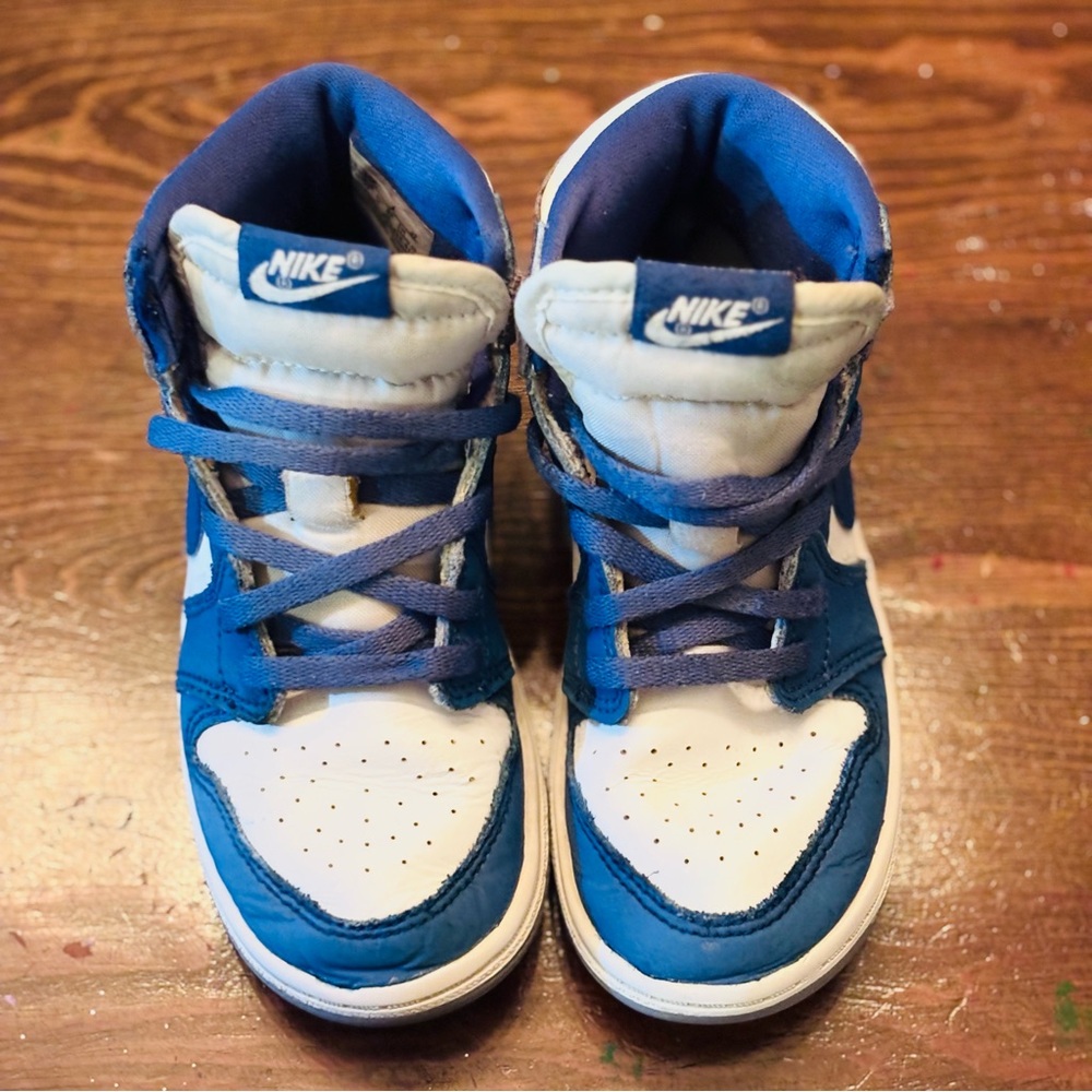 Preloved Nike Jordan 1 Retro High OG True Blue (TD) - Picture 6 of 12